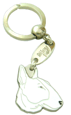 БУЛЬТЕРЬЕР - БЕЛЫЙ <br> (брелоки для ключей, Гравировка включена в стоимость)